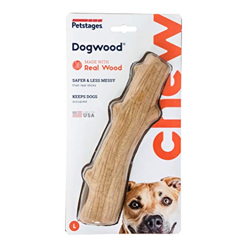 Pupstages Dogwood Dog Chew Toy – Real-Wood Blend, Natural Flavor & Texture, Moderate Chewers, Large, 8"