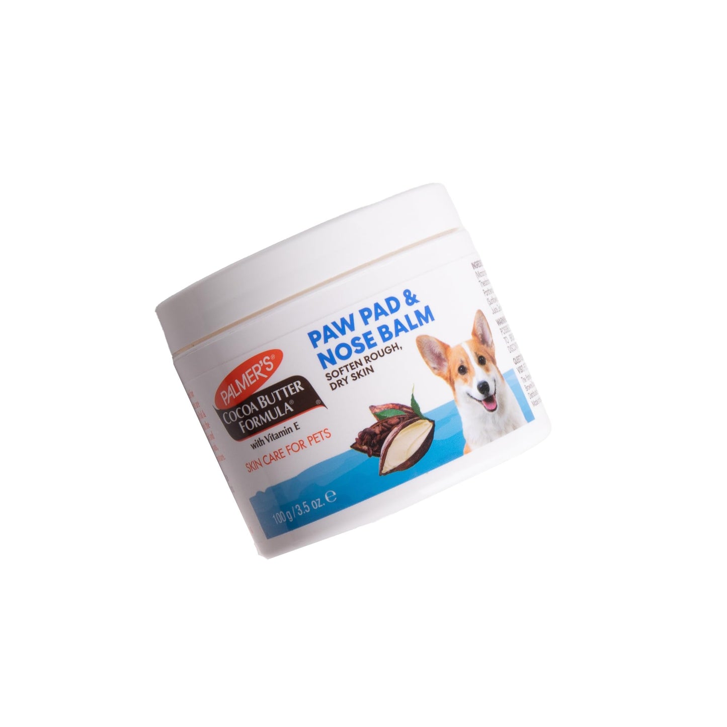 Palmer's for Pets Cocoa Butter Paw Pad and Nose Balm for Dogs, Fragrance Free Dog Skin Soother with Vitamin E for Dry Paws and Noses, Plant Based Formula, 3.5 Oz
