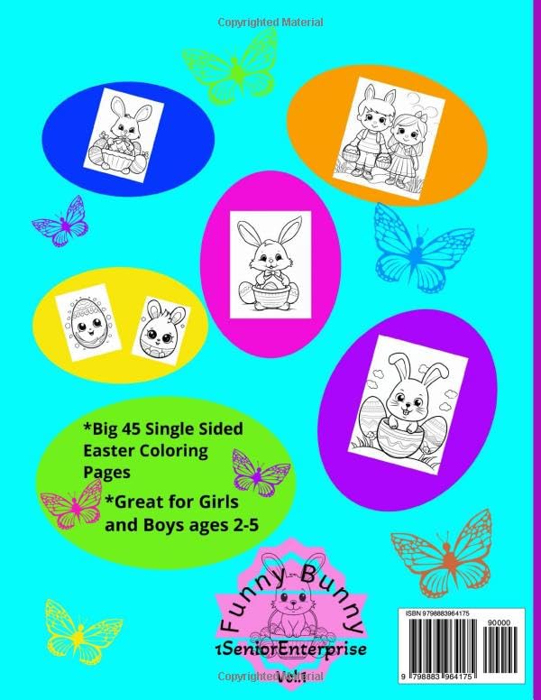 Easter Kids Coloring book for ages 2-5: Educational coloring book for children ages 2-4