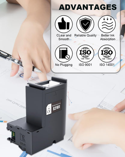 C13S210125 Ink Maintenance Box S210125 SC23MB Waste Ink Tank Replacement Compatible for EPSON Surecolor SC-F170 F100 F150 Dye Sub Printers, F170 Ink Maintenance Box 2 Packs