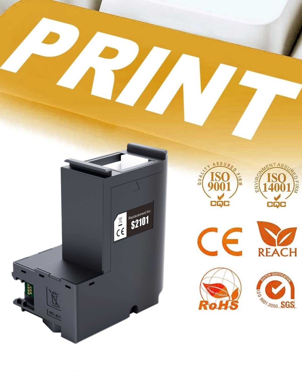 C13S210125 Ink Maintenance Box S210125 SC23MB Waste Ink Tank Replacement Compatible for EPSON Surecolor SC-F170 F100 F150 Dye Sub Printers, F170 Ink Maintenance Box 2 Packs