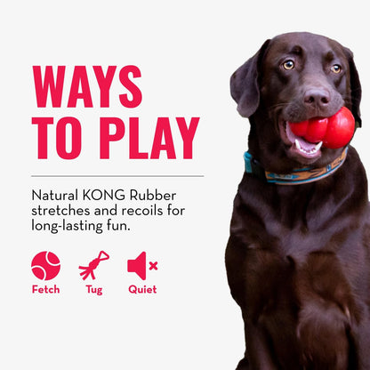 KONG Tug Toy - Dog Supplies for Tug of War - Natural Rubber Dog Toy for Outdoor & Indoor Playtime - for Medium/Large Dogs