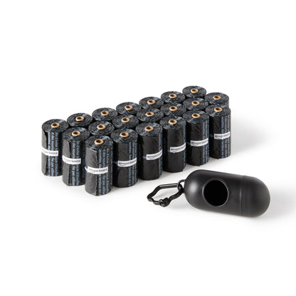 Amazon Basics Dog Poop Leak Proof Bags with Dispenser and Leash Clip, Unscented, 13" x 9" Large Size, 300 Count