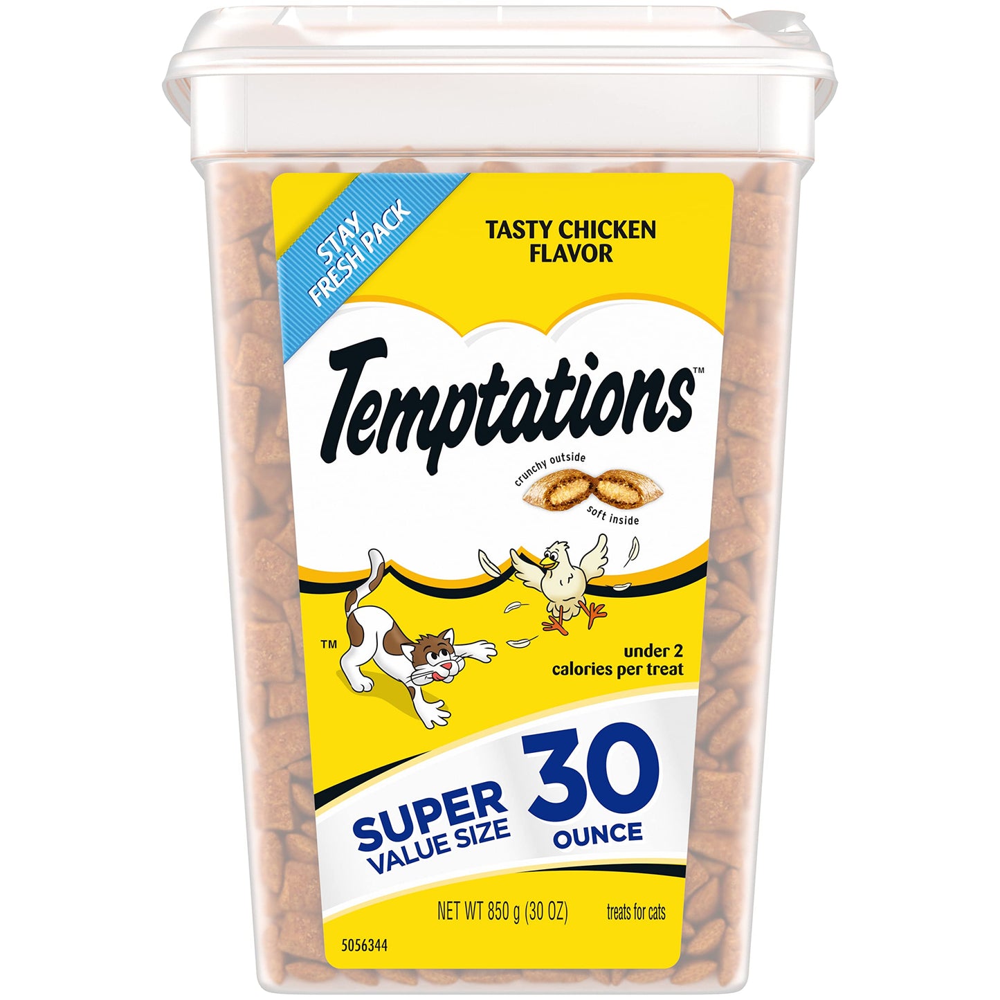 Temptations Cat Treats Classic Crunchy and Soft Cat Treats, Tasty Chicken Flavor, 30 oz. Tub