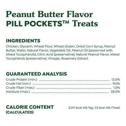 Greenies Pill Pockets for Dogs Large Size, Dog Treat Pouch for Capsule Medication, Peanut Butter Flavor, 15.8 oz. Pouch