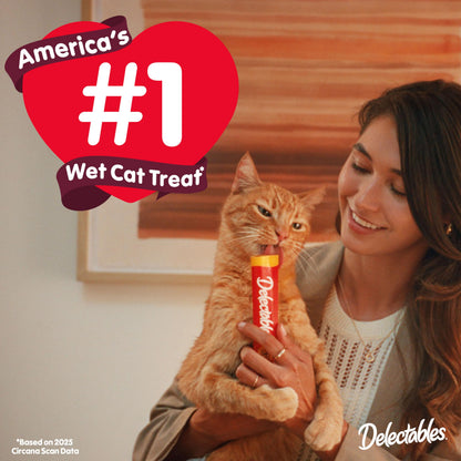 Hartz Delectables Squeeze Up Variety Pack, Creamy Squeezable Puree, Lickable Wet Cat Treats, Grain Free, No Added Fillers, No by-Products, No Added Preservatives, 0.5 Ounces Tube, 54 Tubes Total