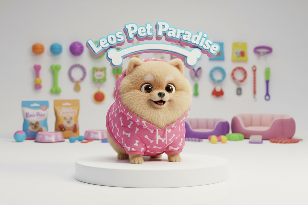 great now just show doggie and other pet products in background